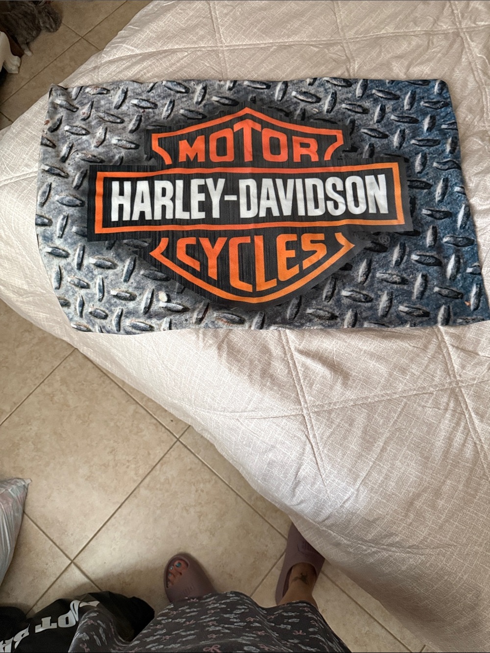Harley-Davidson Orange Black White Logo standard pillowcase